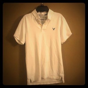 American Eagle Mens Small Polo white